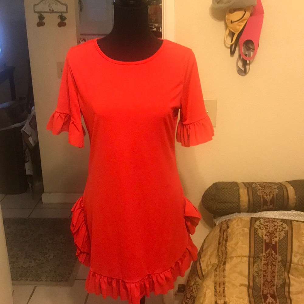 Women’s red minidress